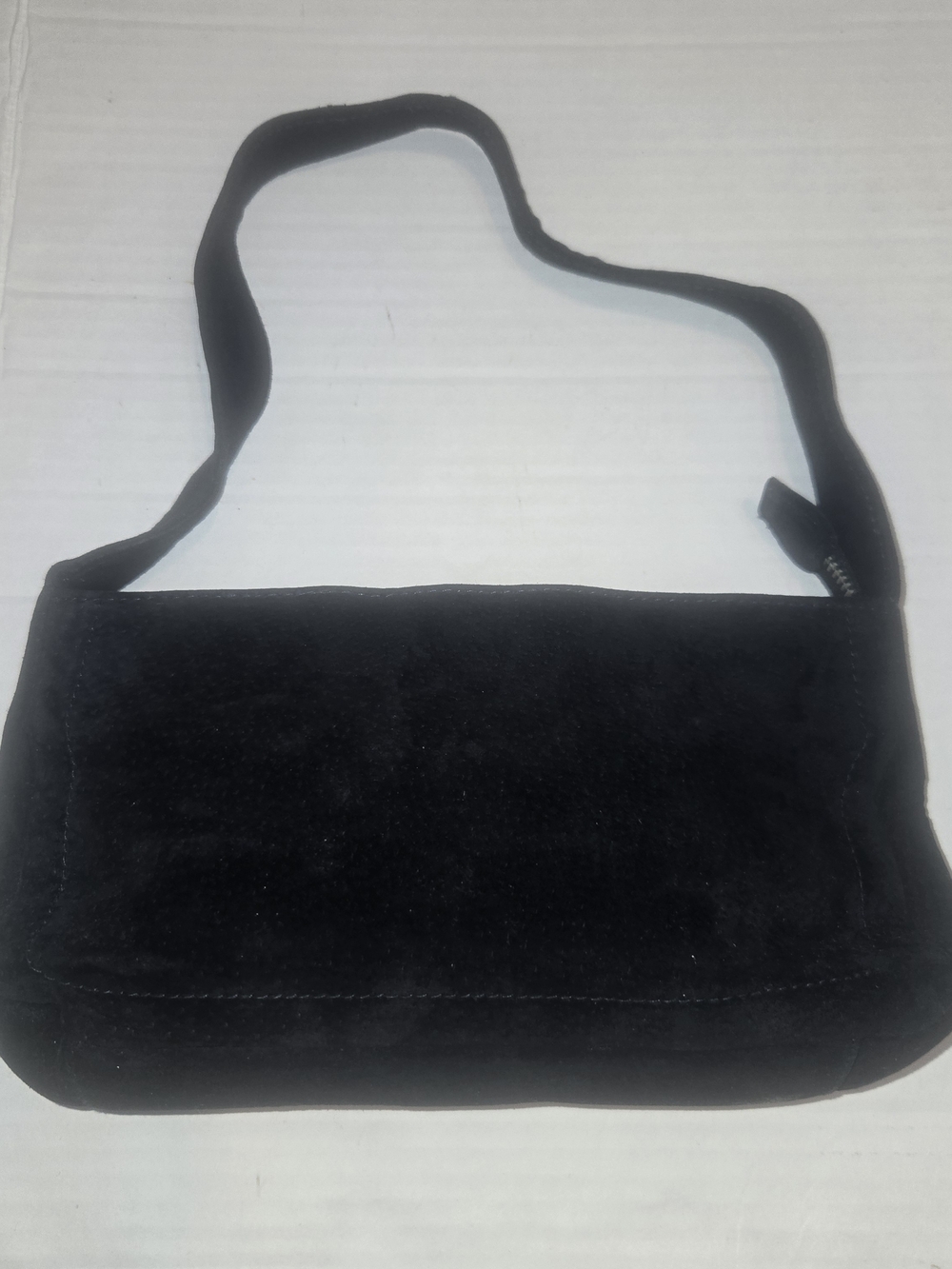 Vintage Wilsons Leather Navy Blue Velvet Shoulder Bag - Classic Evening Style